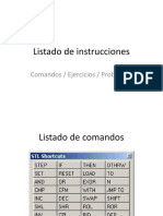 Listado de Instrucciones