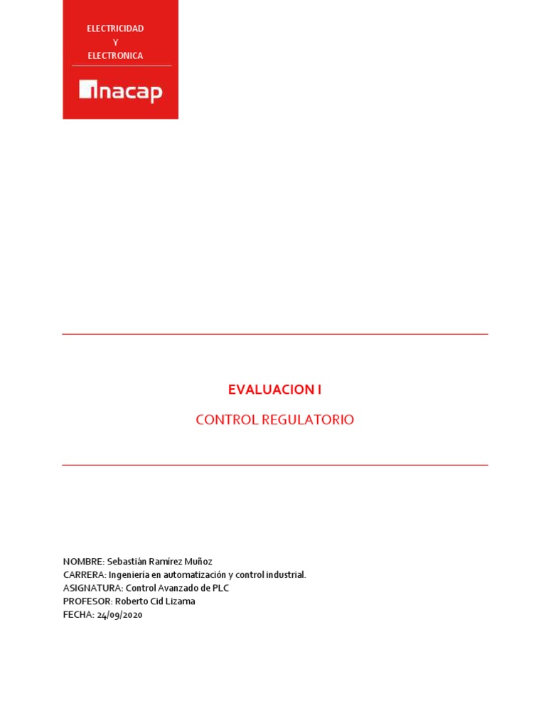 Control Regulatorio en PLCs | PDF | Sistema de control | Controlador ...