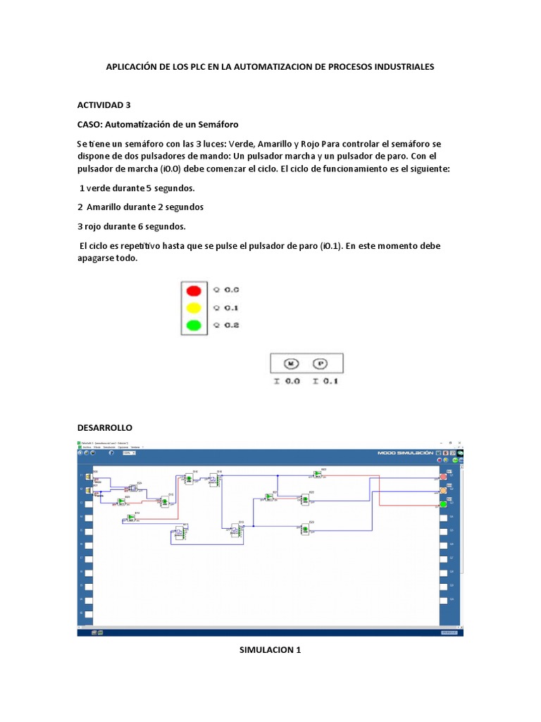 Actividad 3 Pdf Semáforo Ingenieria Eléctrica