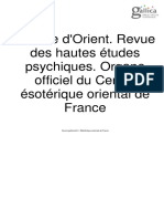 L'Étoile d'Orient. Revue des hautes études psychiques. Organe officiel du Centre ésotérique oriental de France - Année 1 N°1