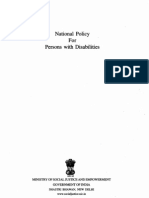 National Policy For Persons With Disabilities
