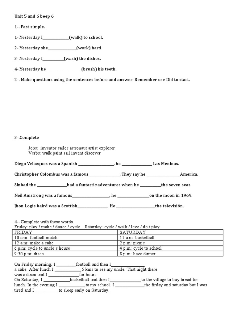 Unit 5 and 6 Beep 6 | PDF