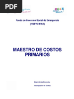 Guía No 10 - Catálogo de Costos Unitarios Primarios PDF