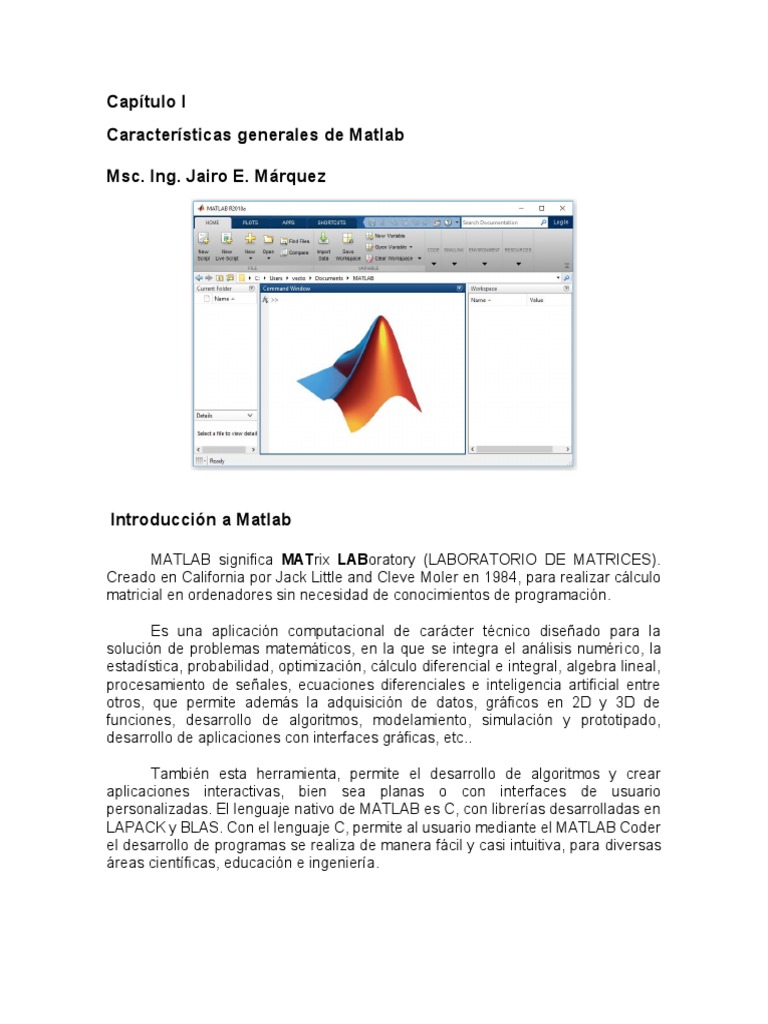 Capítulo I-Matlab | PDF | Matlab | .NET Framework