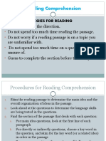 Strategies For Reading