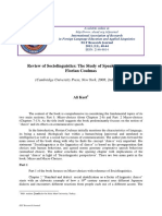 Review of Sociolinguistics - The Study of Speakers - Choice Florian Coulmas (#74401) - 63611