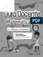 Guia Docente Vaiven Matematica 6 PDF