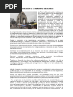 Revolución a la reforma educativa