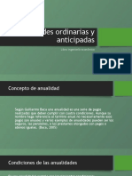 Anualidades Ordinarias y Anticipadas