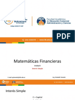 Unidad 1 - Matemática Financiera