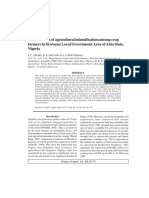 Determinants of Agricultural Intensification Among Crop Farmers in Ikwuano Local Government Area of Abia State, Nigeria