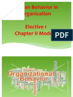 Human Behavior in Organization Elective 1 Chapter II Module
