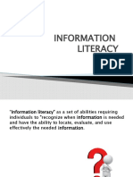 Report in Information Literacy