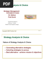 CHAPTER 6 Strategy Analysis & Choice