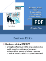 CHAPTER 10 Business Ethics, Social Responsibility, Environmental Sustainability