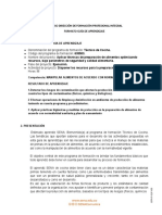 Guía de aprendizaje cocina SENA manipulación alimentos