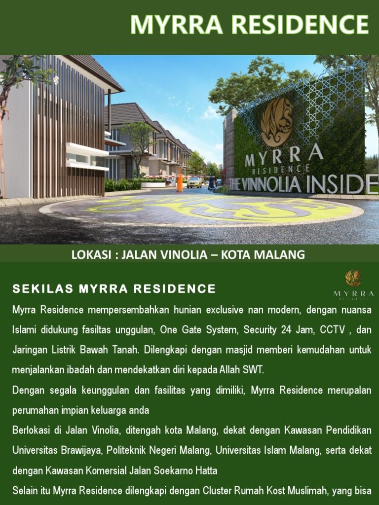 Hunian Kos Muslimah Myrra Residence | PDF
