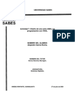 Diseño de Una Carta ASM y Su Programación Con VHDL.