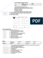 First Periodical Test in Mapeh 4