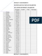 Bpjs Kcu Mojokerto Daftar Hadir Edukasi Dan Senam Diabetes Bagi Peserta Bpjs Penderita Diabetes