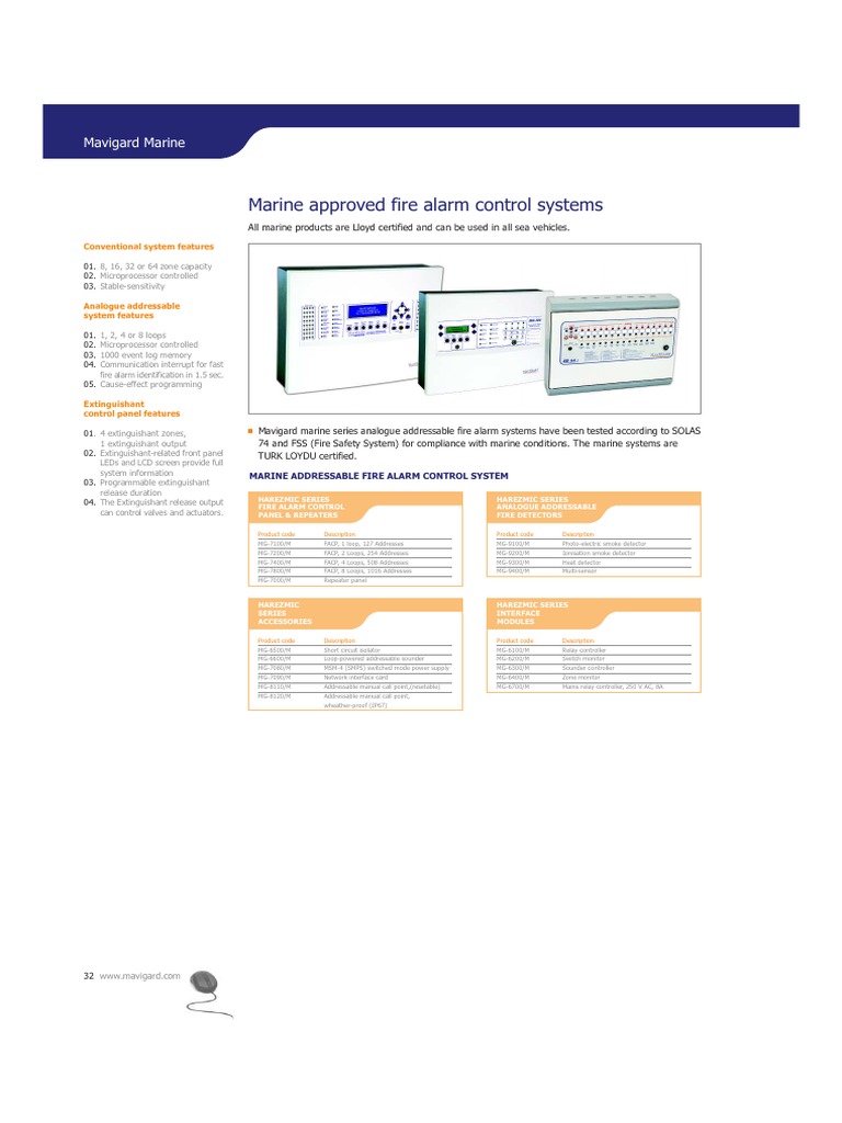 Marine Approved Fire Alarm Control Systems | PDF | Electrical ...