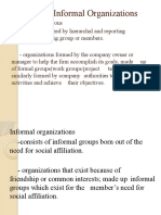 Formal and Informal Organizations