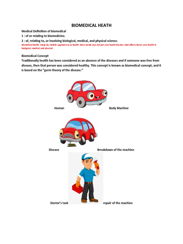 Biomedical Health Concepts Explained | PDF | Behavior | Preventive ...