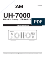 HDIA Mic Preamp / USB Audio Interface: Owner'S Manual