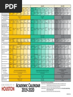 Academic Calendar 2019-2020: Events / Deadlines