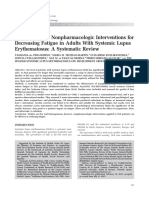 Effectiveness of Nonpharmacologic Interventions For Decreasing Fatigue in Adults With Systemic Lupus Erythematosus: A Systematic Review