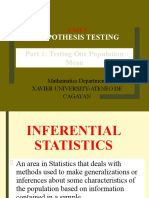 Unit 5.1 Hypothesis Testing (One Sample Mean)