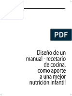 Diseño de Un Manual - Recetario de Cocina, Como Aporte A Una Mejor Nutrición Infantil