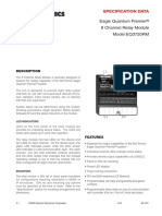 Eagle Quantum Premier 8 Channel Relay Module Model EQ3720RM: Specification Data