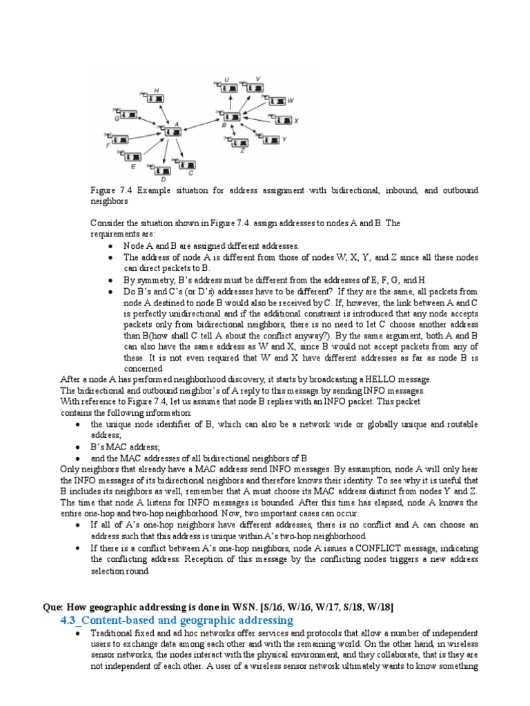 Address Assignment Process in Wireless Sensor Networks Using