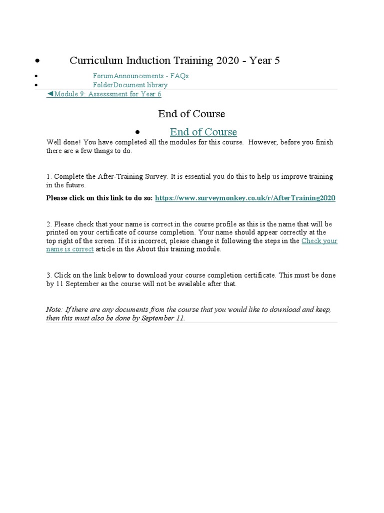 Year 5 Curriculum Induction Guide | PDF | Business | Finance & Money ...