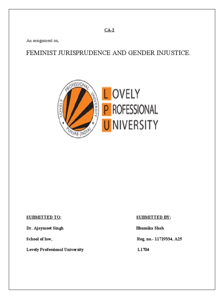 Key Concepts in Feminist Jurisprudence | PDF | Feminism | Gender Studies