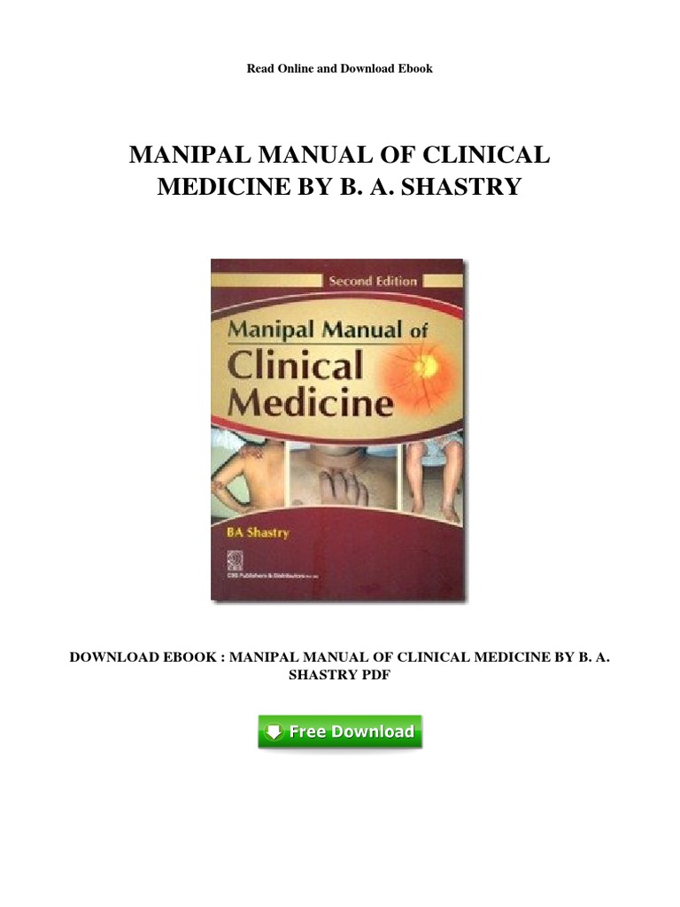 MANIPAL MANUAL OF CLINICAL MEDICINE PDF FREE DOWNLOAD 2021 visual data 6