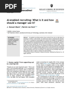 AI-enabled Recruiting: What Is It and How Should A Manager Use It?