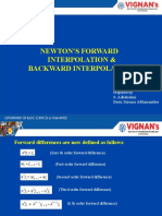 Newton's Forward & Backward PPT's