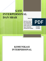 KOMUNIKASI INTERPERSONAL Dan SBAR