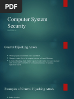 Control Hijacking (Lecture - 4)