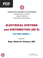 Electrical Systems and Distribution (Ee 8) : Lecture Series 1