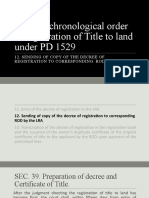 Steps in Chronological Order of Registration of Title To Land Under PD 1529