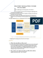 Learning Delivery Modalities Course: For Teachers