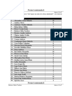 Proiect Matematică