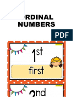 ORDINAL NUMBERS