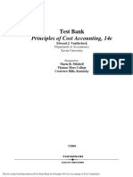 Test Bank Bank For Principles of Cost Accounting 14 E by Vanderbeck PDF