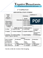 Eyatro Asuliman: 1 Taphanay Registration Form