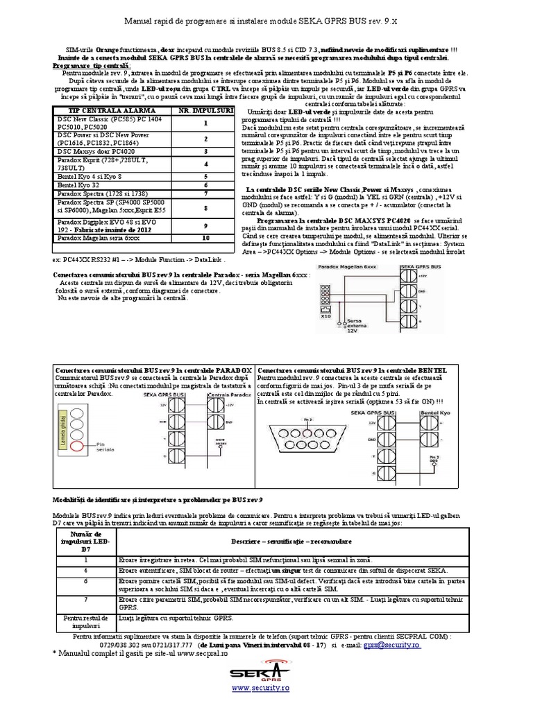 BUS - Manual de Instalare v9-1 PDF | PDF