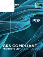 Grs Compliant: Products List - 2020, May 20